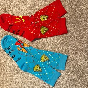 McDonald’s limited edition Grinch socks